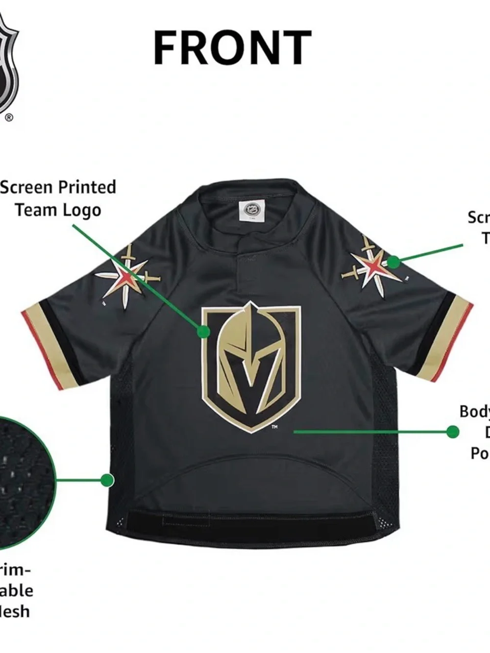 NWOT Pets First NHL Las Vegas Golden Knights Jersey for Dogs & Cats Size XS